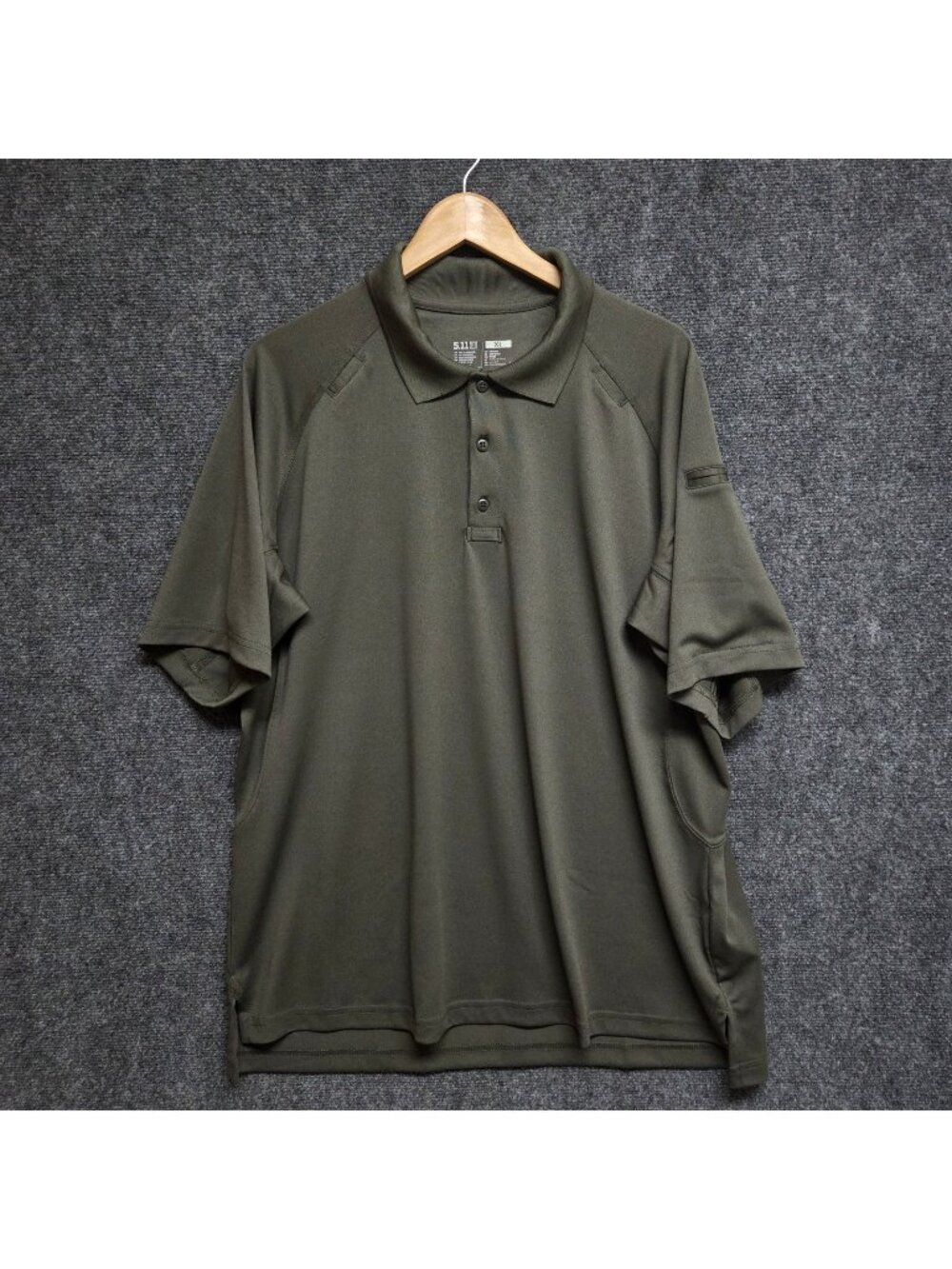 5.11 Tactical Performance Polo Men XL Green Short Sleeve Snag Resistant Workwear